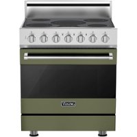 Viking - 3 Series 4.7 Cu. Ft. Freestanding Electric True Convection Range with Self-Cleaning - Cypress Green - Front_Zoom