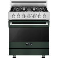 Viking - 3 Series 4.7 Cu. Ft. Freestanding Dual Fuel True Convection Range with Self-Cleaning - Blackforest Green - Front_Zoom