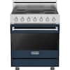 Front. Viking - 3 Series 4.7 Cu. Ft. Freestanding Electric True Convection Range with Self-Cleaning - Blue.