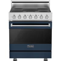 Viking - 3 Series 4.7 Cu. Ft. Freestanding Electric True Convection Range with Self-Cleaning - Blue - Front_Zoom