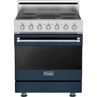 Viking - 3 Series 4.7 Cu. Ft. Freestanding Electric True Convection Range with Self-Cleaning - Slate Blue - Front_Zoom