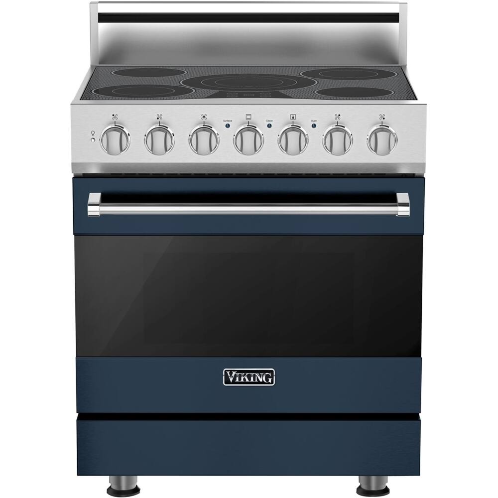 Viking - 3 Series 4.7 Cu. Ft. Freestanding Electric True Convection Range with Self-Cleaning - Blue