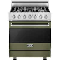 Viking - 3 Series 4.7 Cu. Ft. Freestanding Dual Fuel True Convection Range with Self-Cleaning - Cypress Green - Front_Zoom
