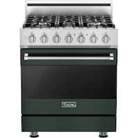 Viking - 3 Series 4.0 Cu. Ft. Freestanding Gas Convection Range with Self-Cleaning - Blackforest Green - Front_Zoom