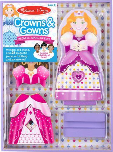 Melissa & Doug - Crowns & Gowns Magnetic Dress-Up Doll