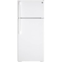 GE - 17.5 Cu. Ft. Top-Freezer Refrigerator - White - Front_Zoom