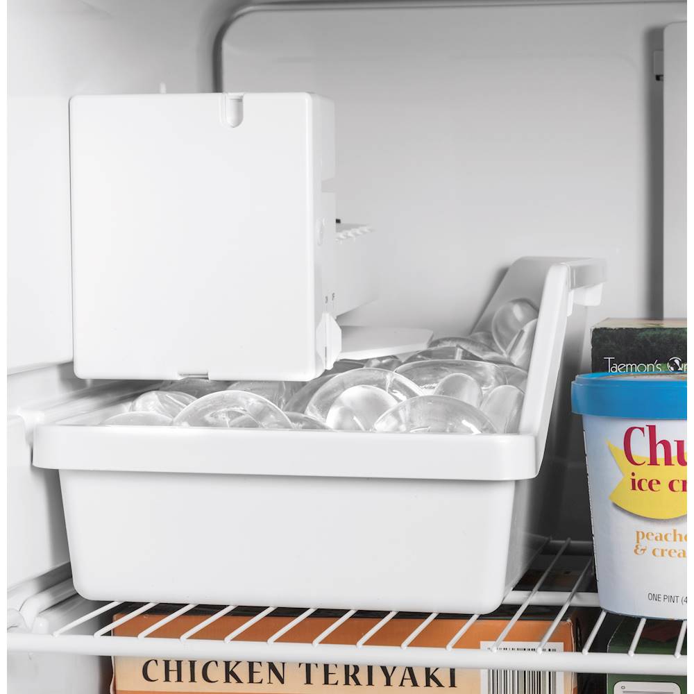 Alt View 11. GE - 17.5 Cu. Ft. Top-Freezer Refrigerator - White.