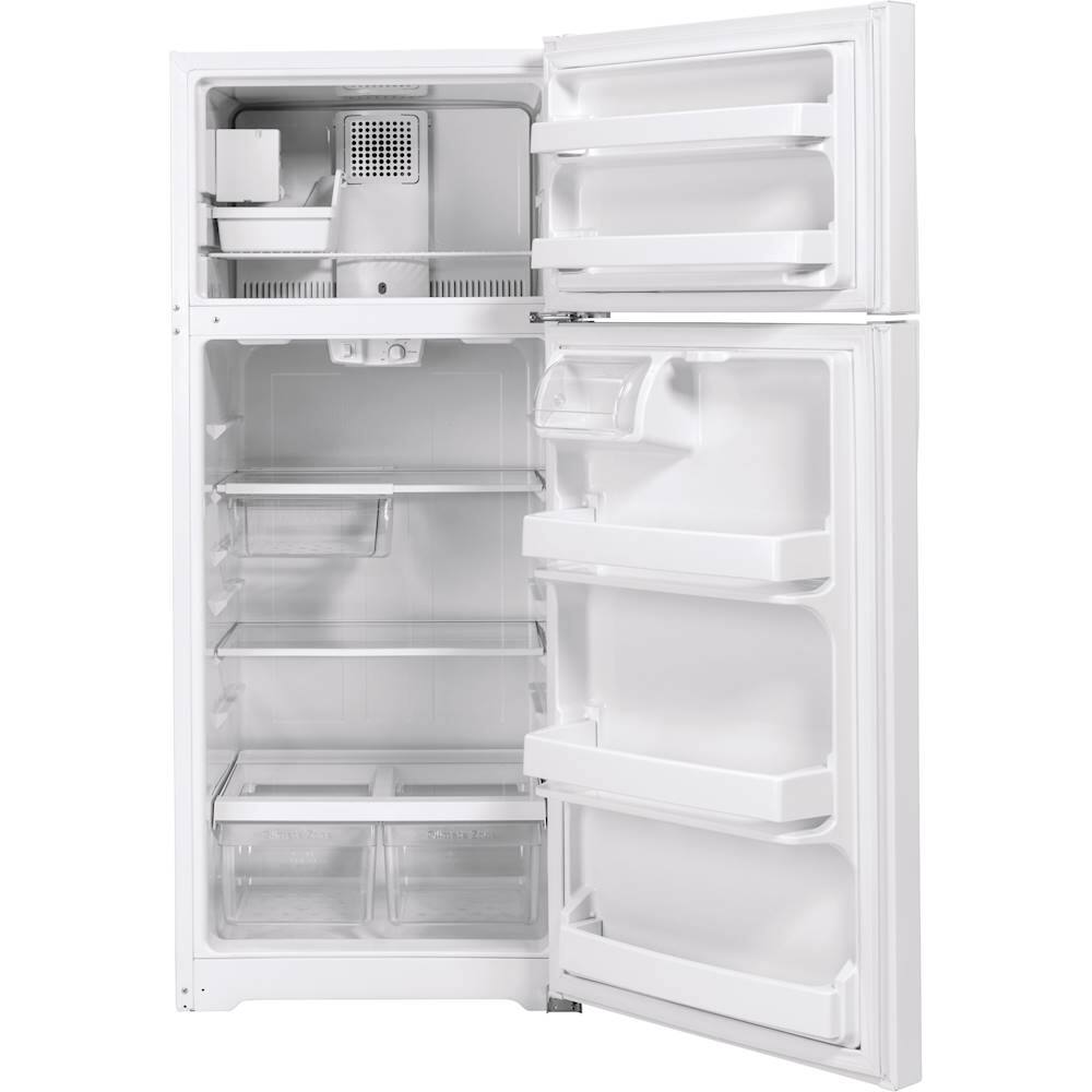 Alt View 2. GE - 17.5 Cu. Ft. Top-Freezer Refrigerator - White.