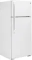 Angle. GE - 17.5 Cu. Ft. Top-Freezer Refrigerator - White.