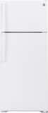 GE - 28 in. Wide 17.5 Cu. Ft. Top-Freezer Refrigerator with Edge-to-Edge Glass Shelves - White