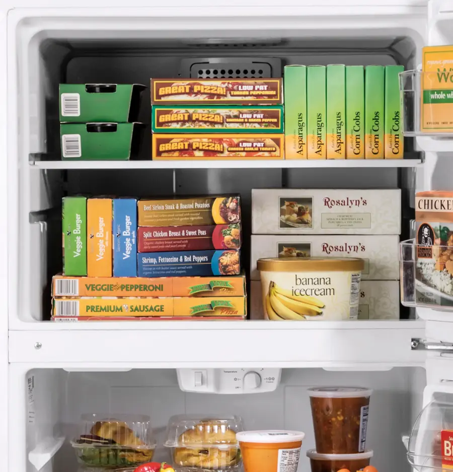 Alt View 12. GE - 17.5 Cu. Ft. Top-Freezer Refrigerator - White.