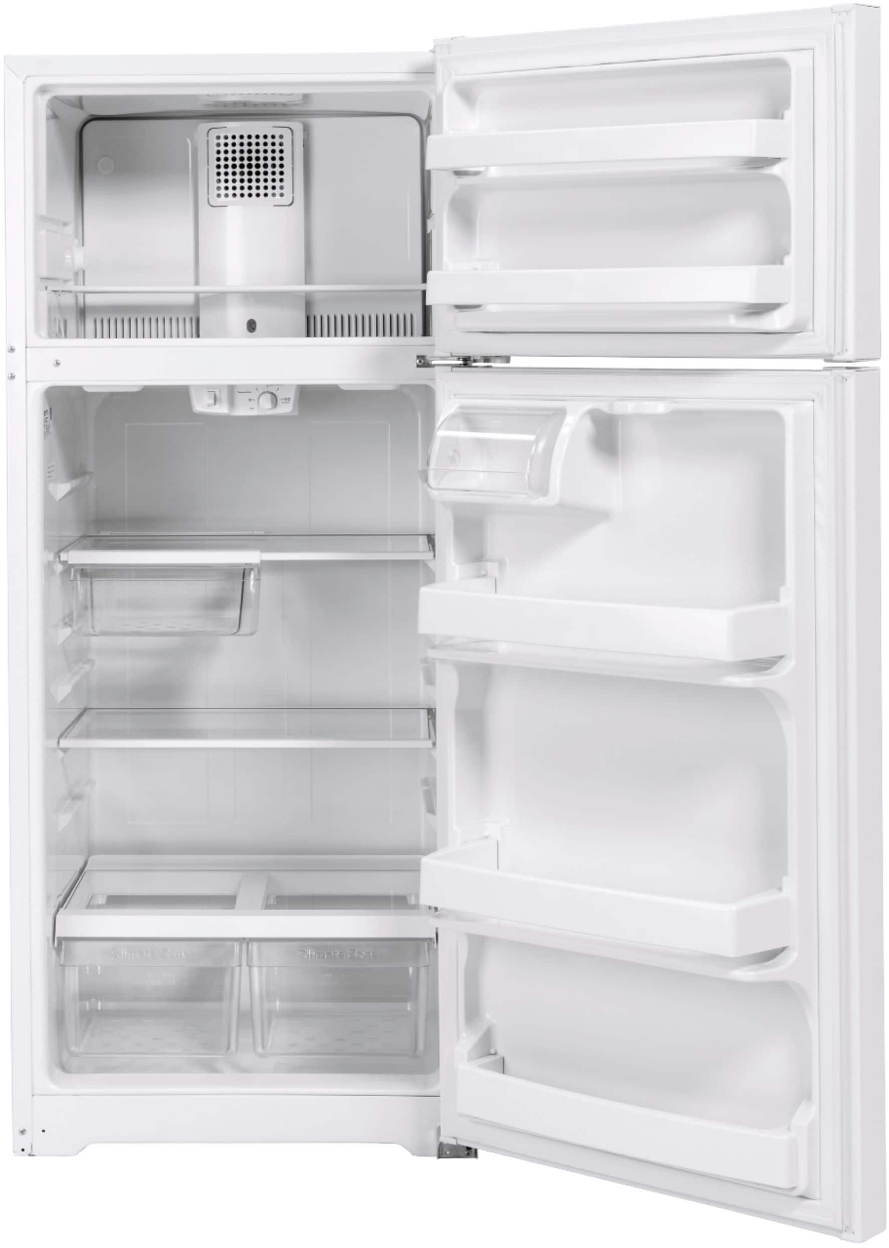 Alt View 2. GE - 17.5 Cu. Ft. Top-Freezer Refrigerator - White.