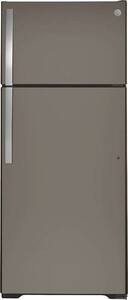 GE - 17.5 Cu. Ft. Top-Freezer Refrigerator - Slate - Front_Standard