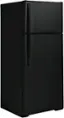 Angle. GE - 17.5 Cu. Ft. Top-Freezer Refrigerator - Black.