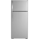 Front Zoom. GE - 17.5 Cu. Ft. Top-Freezer Refrigerator - Stainless Steel.