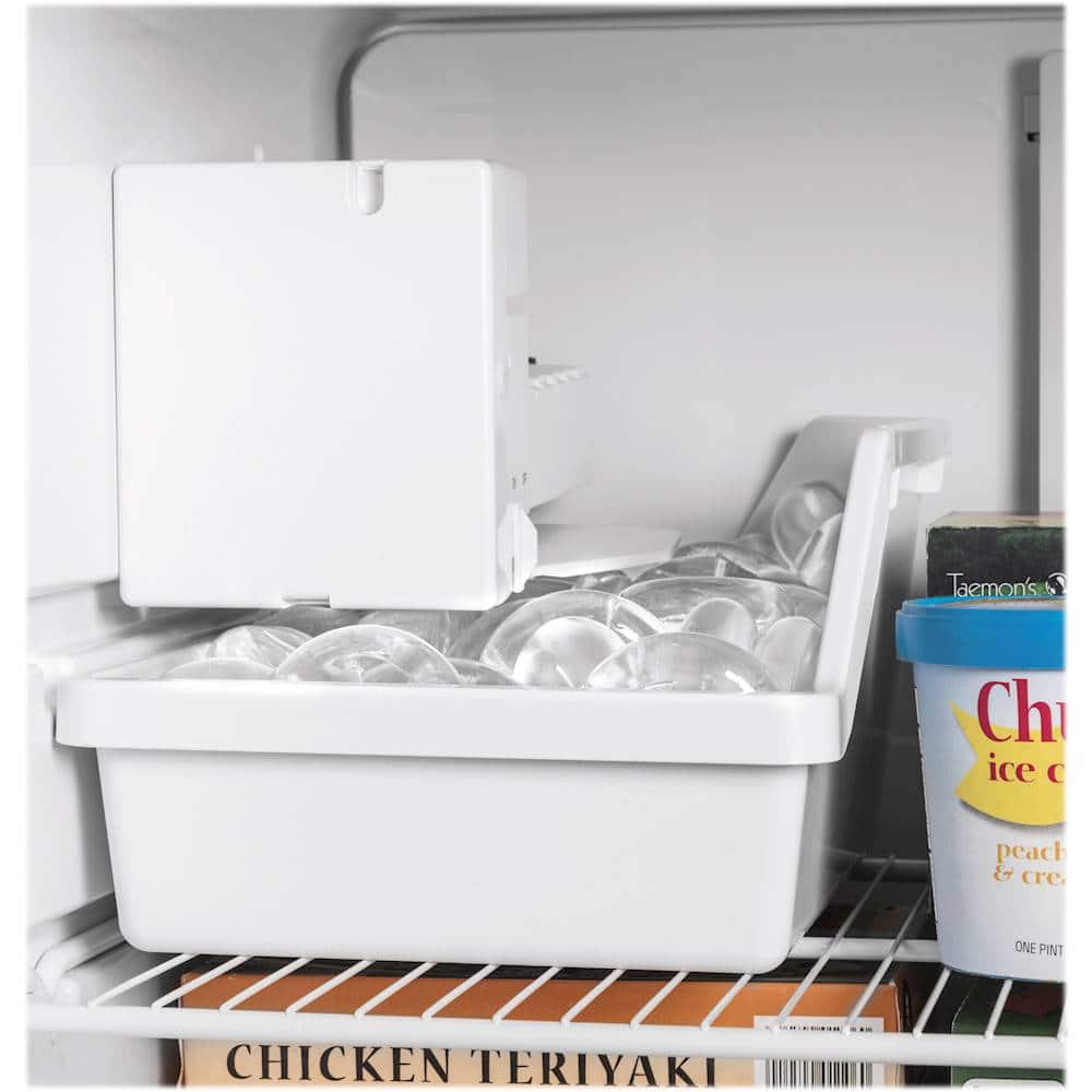 Alt View 13. GE - 17.5 Cu. Ft. Top-Freezer Refrigerator - Stainless Steel.