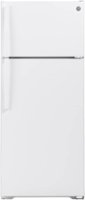 GE - 17.5 Cu. Ft. Top-Freezer Refrigerator - White - Front_Zoom