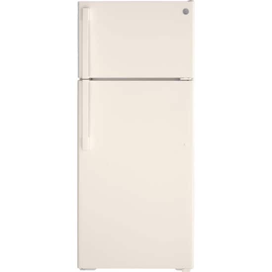 Ge 17 5 Cu Ft Top Freezer Refrigerator Bisque Gte18gtnrcc Best Buy