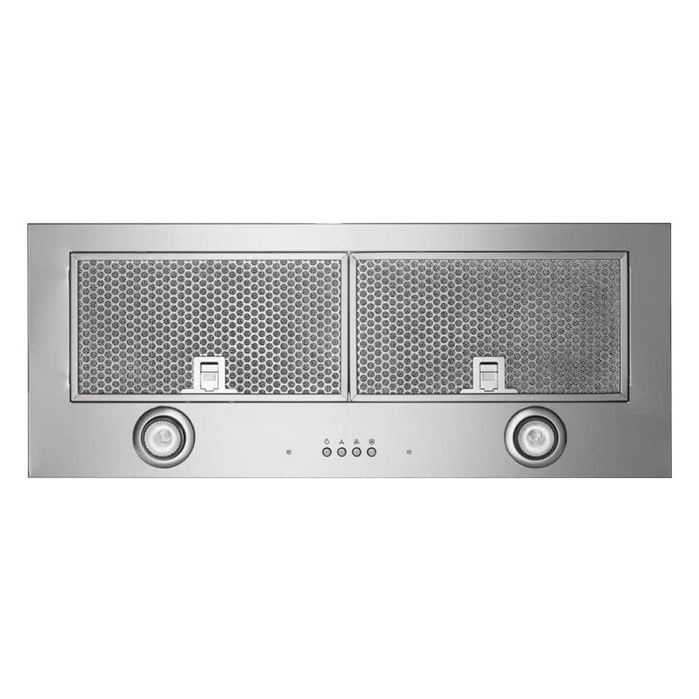 Front. Whirlpool - 30" Convertible Range Hood - Stainless steel.