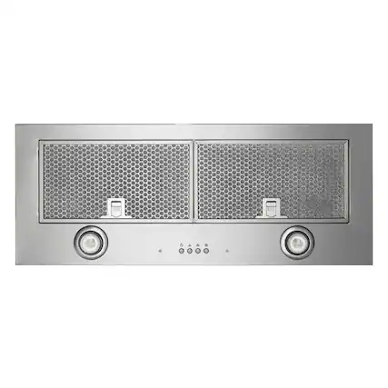 Front. Whirlpool - 30" Convertible Range Hood - Stainless steel.