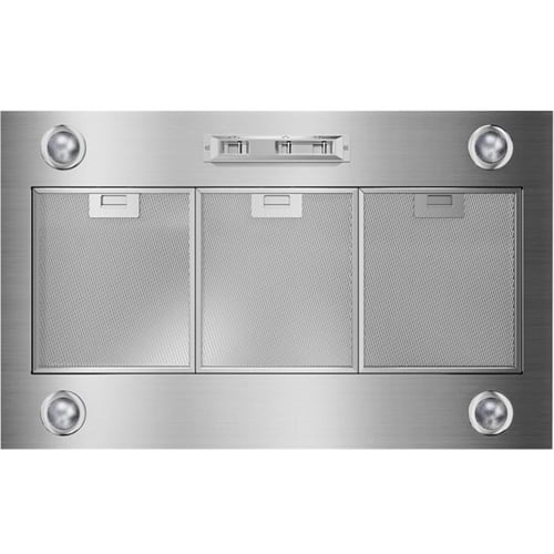 Front. Whirlpool - 36" Externally Vented Range Hood - Stainless steel.