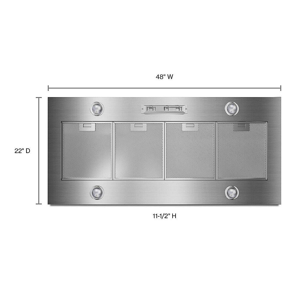 Alt View 11. Whirlpool - 48" Externally Vented Range Hood - Stainless steel.