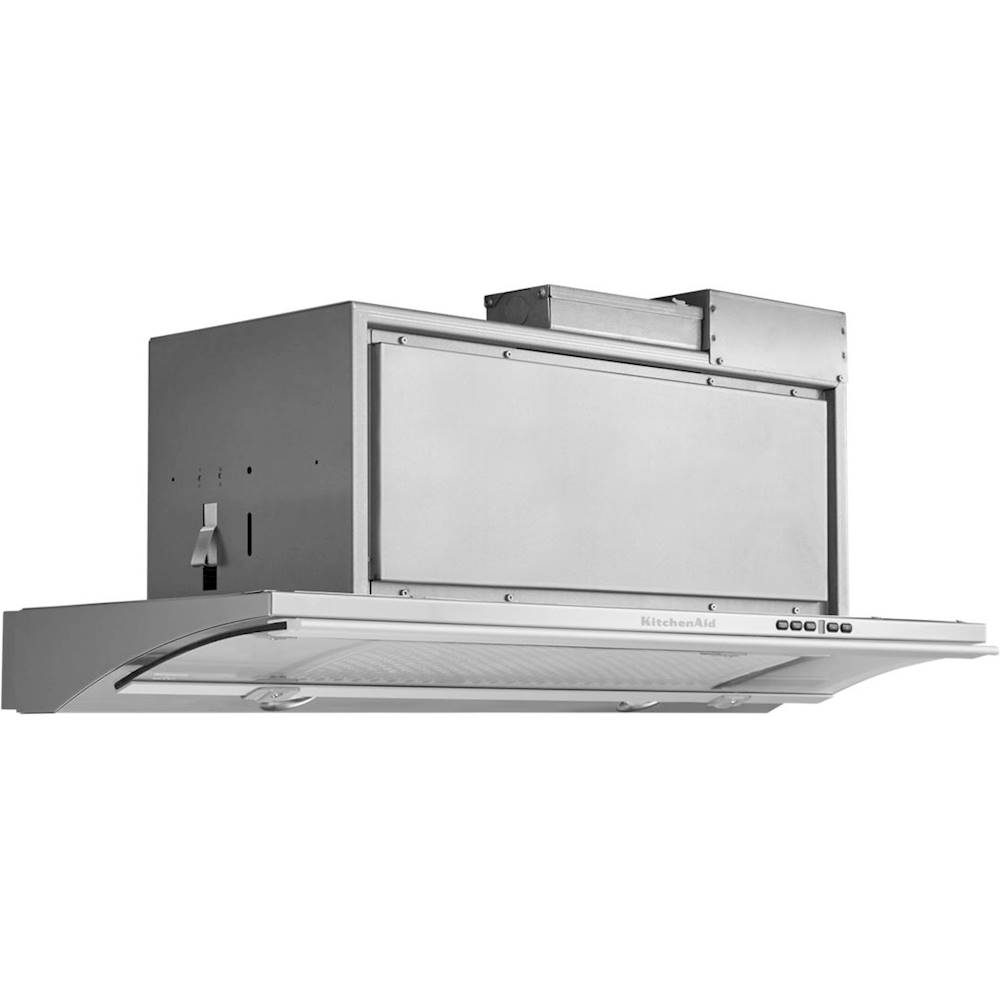 Angle View: KitchenAid - 30" Convertible Range Hood - Stainless steel