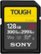 Front. Sony - SFG128T/T1 128GB SDXC UHS-II TOUGH G Series Memory Card - Black.