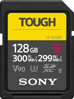Sony SFG128T/T1 128GB SDXC UHS II TOUGH G Series Memory Card Sony SFG128T/T1 128GB SDXC UHS II TOUGH G Series Memory Card