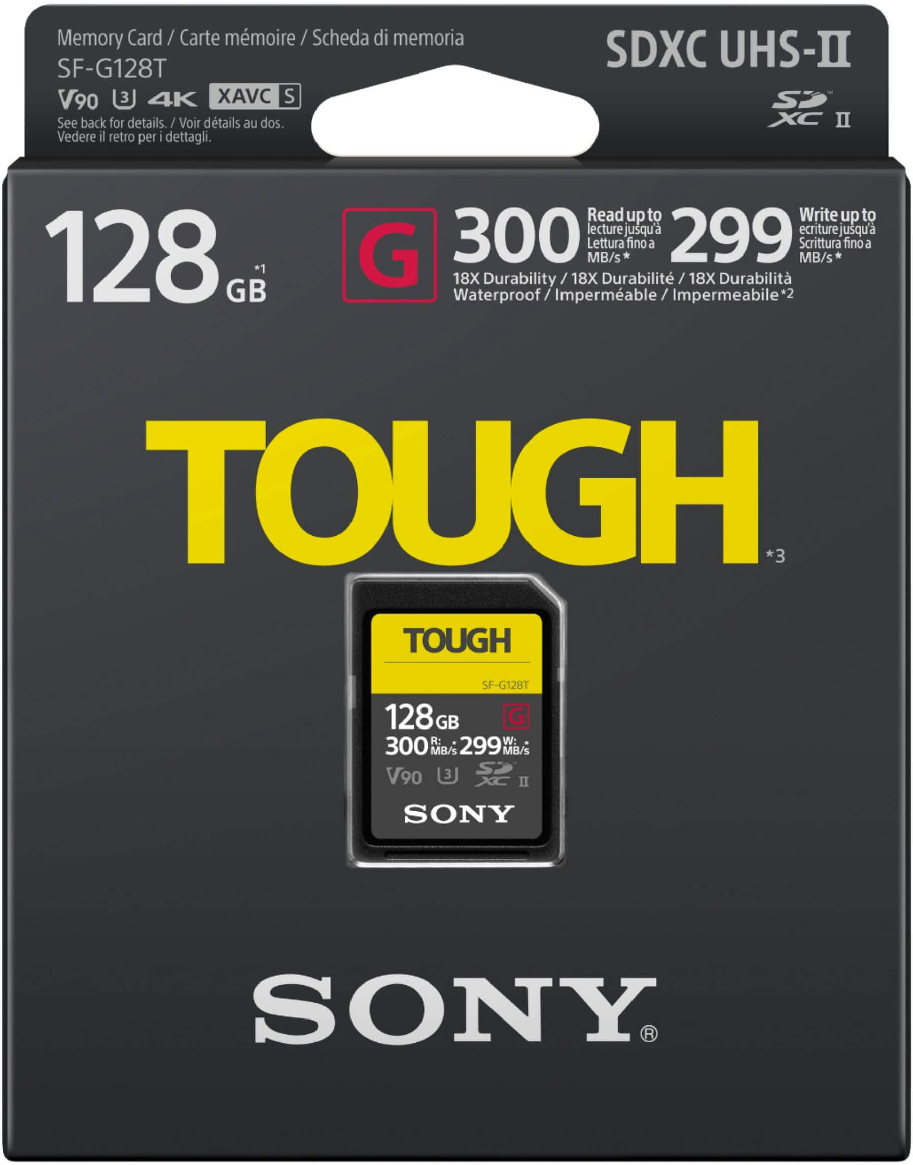 Sony SFG128T/T1 128GB SDXC UHS-II TOUGH G Series Memory Card SFG128T/T1 -  Best Buy