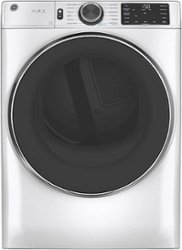 GE - 7.8 Cu. Ft. 12-Cycle Gas Dryer with Steam - White on White - Front_Zoom