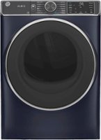 GE - 7.8 Cu. Ft. 12-Cycle Gas Dryer with Steam - Sapphire blue - Front_Zoom