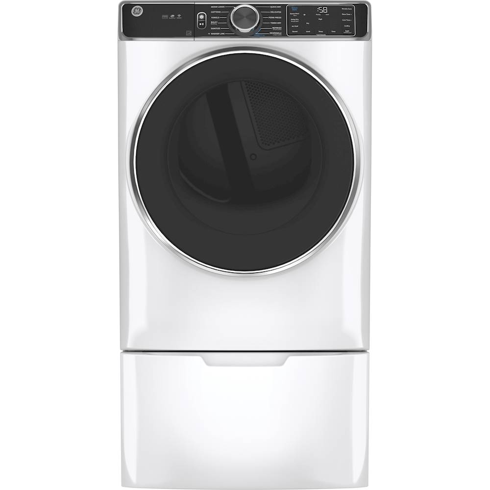 GE® 7.8 Cu. Ft. White Smart Front Load Gas Dryer GFD55GSSNWW