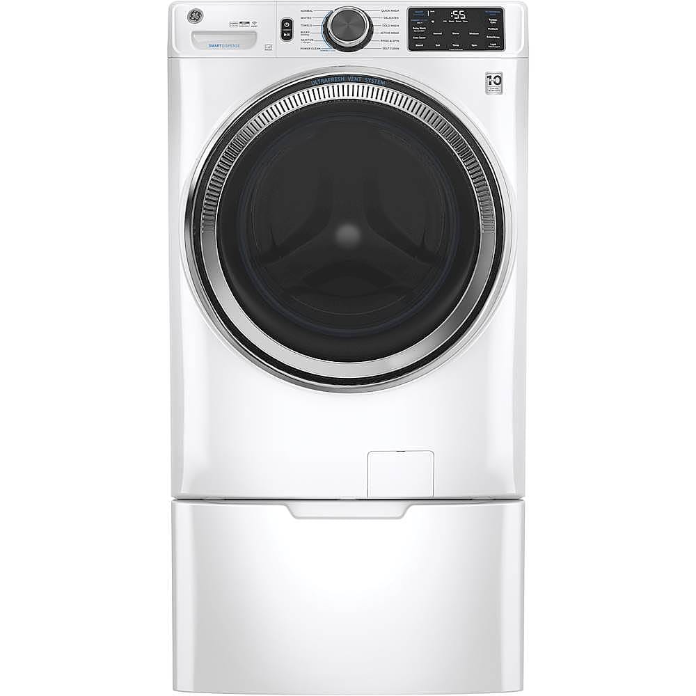 Alt View 12. GE - 4.8 Cu Ft High-Efficiency Stackable Smart Front Load Washer w/UltraFresh Vent, Microban Antimicrobial & SmartDispense - White On White.