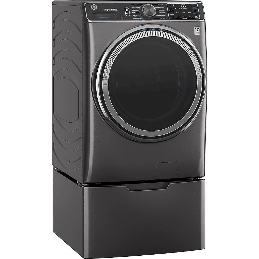 Alt View 1. GE - 5.0 Cu. Ft. High-Efficiency Front Load Washer with UltraFresh Vent System - Diamond Gray.