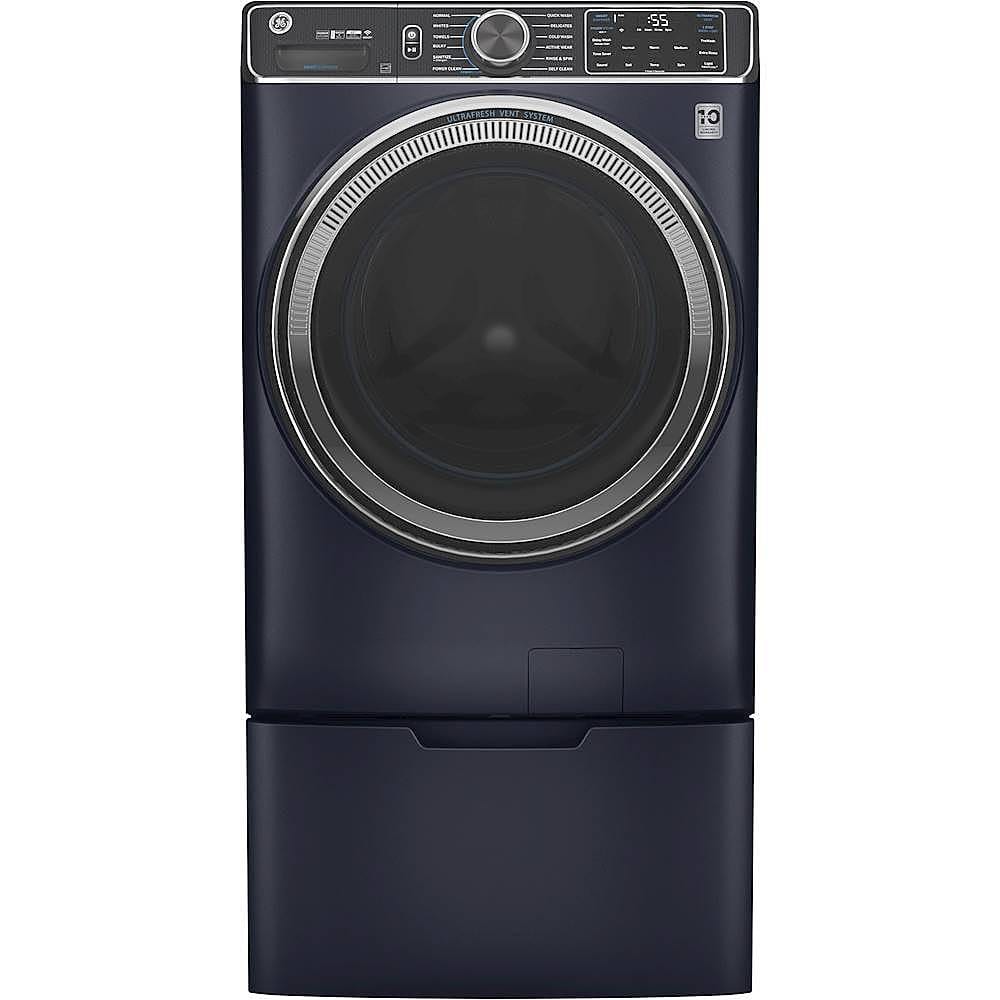 Alt View 11. GE - 5.0 Cu Ft High-Efficiency Stackable Smart Front Load Washer w/UltraFresh Vent, Microban Antimicrobial & 1-Step Wash+Dry - Sapphire Blue.