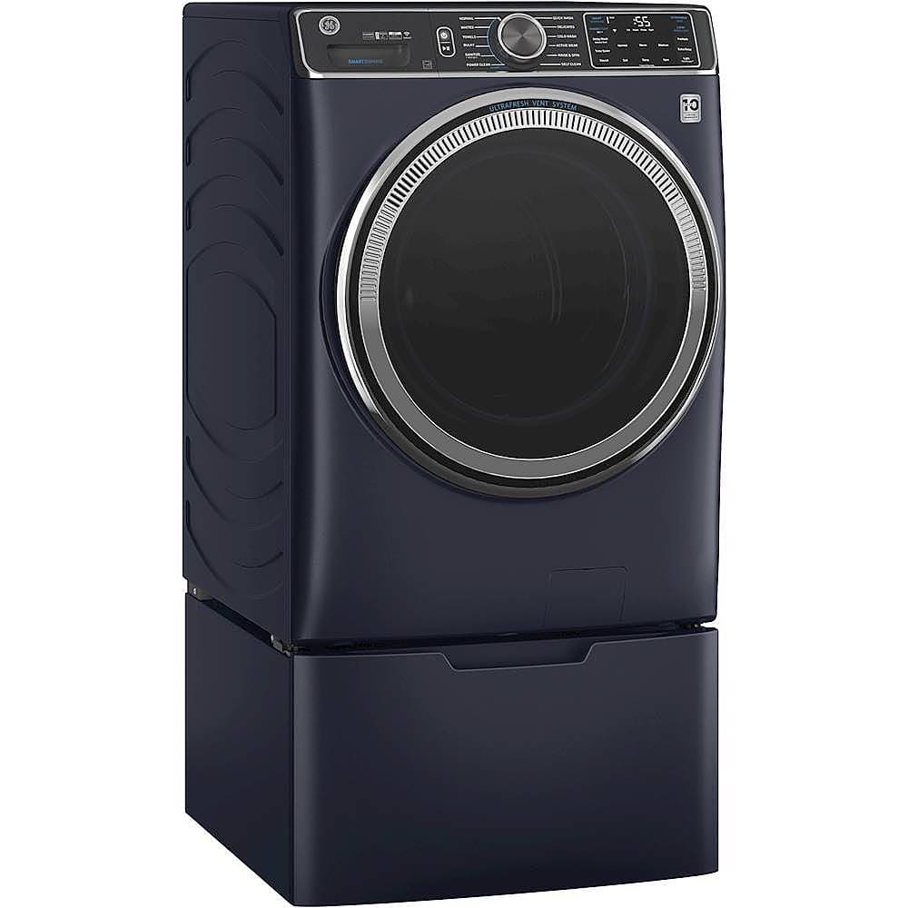 Alt View 1. GE - 5.0 Cu Ft High-Efficiency Stackable Smart Front Load Washer w/UltraFresh Vent, Microban Antimicrobial & 1-Step Wash+Dry - Sapphire Blue.