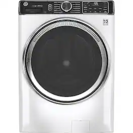 GE - 5.0 Cu Ft High-Efficiency Stackable Smart Front Load Washer w/UltraFresh Vent, Microban Antimicrobial & 1-Step Wash+Dry - White