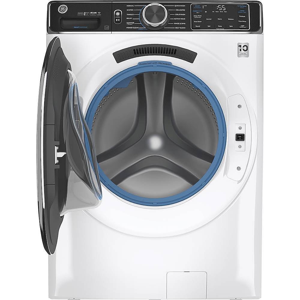 Alt View 12. GE - 5.0 Cu Ft High-Efficiency Stackable Smart Front Load Washer w/UltraFresh Vent, Microban Antimicrobial & 1-Step Wash+Dry - White.