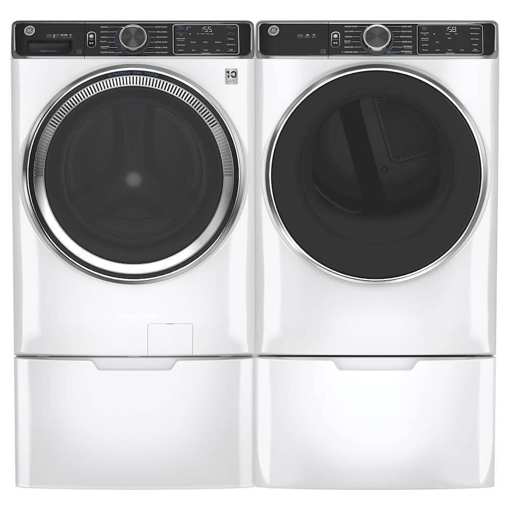 Alt View 13. GE - 5.0 Cu Ft High-Efficiency Stackable Smart Front Load Washer w/UltraFresh Vent, Microban Antimicrobial & 1-Step Wash+Dry - White.
