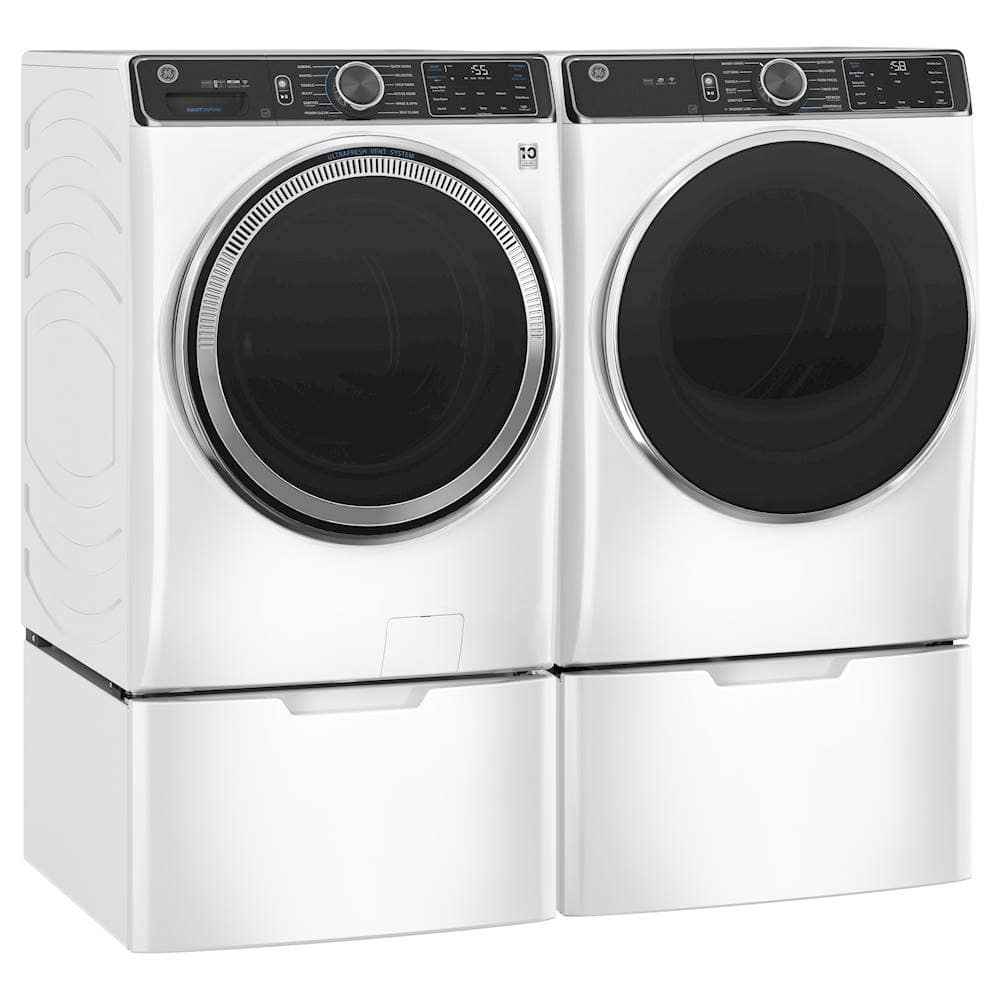 Alt View 14. GE - 5.0 Cu Ft High-Efficiency Stackable Smart Front Load Washer w/UltraFresh Vent, Microban Antimicrobial & 1-Step Wash+Dry - White.