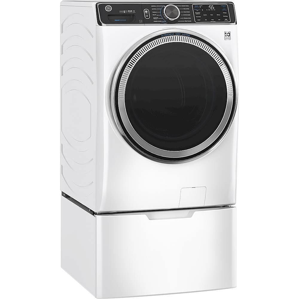 Alt View 1. GE - 5.0 Cu Ft High-Efficiency Stackable Smart Front Load Washer w/UltraFresh Vent, Microban Antimicrobial & 1-Step Wash+Dry - White.