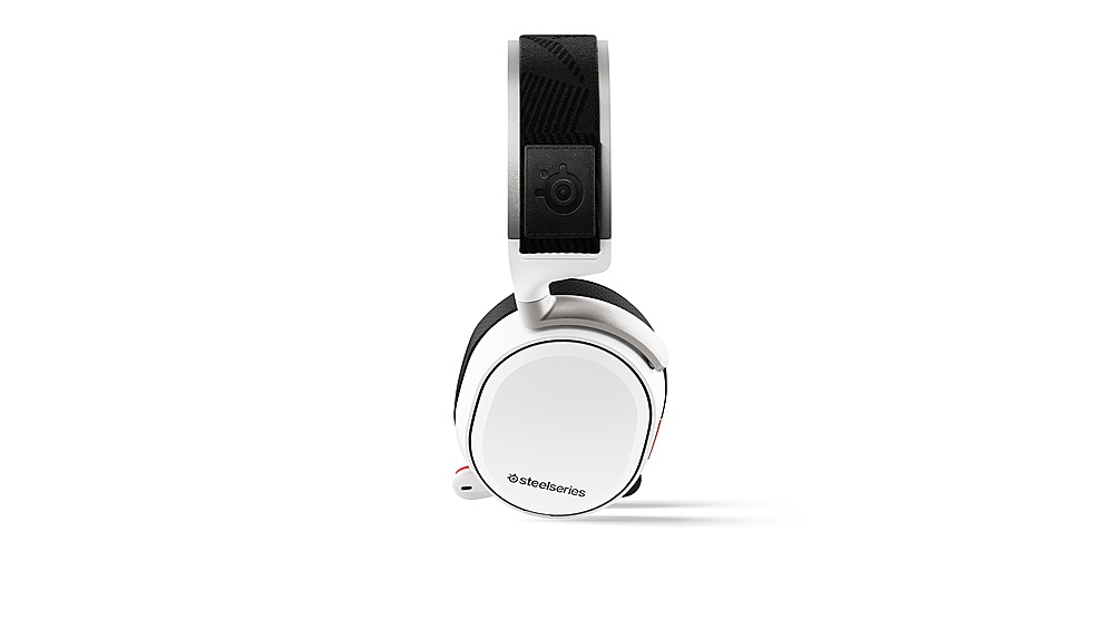 Angle View: SteelSeries - Arctis Pro Wireless Gaming Headset - Lossless High Fidelity Wireless + Bluetooth for PS5/PS4 and PC - White