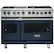 Front. Viking - 5-Series Dual Fuel Self-Clean 48"W Sealed Burner Range - Slate Blue.