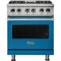 Viking - Professional 5 Series 4.7 Cu. Ft. Freestanding Dual Fuel LP Gas True Convection Range with Self-Cleaning - Alluvial blue - Front_Zoom