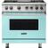 Front. Viking - 5-Series 5.6 Cu. Ft. Self-Cleaning Freestanding Dual Fuel Convection Range - Bywater Blue.