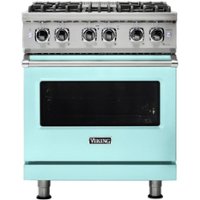 Viking - Professional 5 Series 4.7 Cu. Ft. Freestanding Dual Fuel True Convection Range with Self-Cleaning - Bywater blue - Front_Zoom