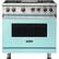 Front. Viking - 5-Series 5.6 Cu. Ft. Self-Cleaning Freestanding Dual Fuel Convection Range - Bywater Blue.
