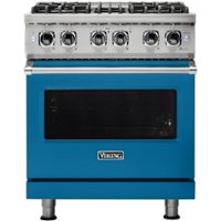 Viking - Professional 5 Series 4.7 Cu. Ft. Freestanding Dual Fuel True Convection Range with Self-Cleaning - Alluvial blue - Front_Zoom