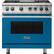 Front. Viking - 5-Series 5.6 Cu. Ft. Self-Cleaning Freestanding Dual Fuel Convection Range - Alluvial Blue.